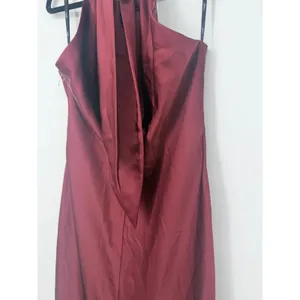 Lovely Twist Halter Maxi Column Dress LB025 Cabernet Womens Size XS thumbnail 5