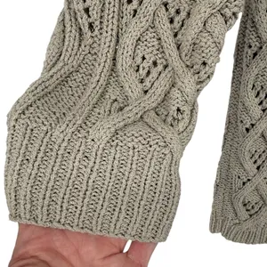 Alfred Sung‎ Sport Vintage Cable Knit Fisherman Crew Neck Sweater Size Small thumbnail 12