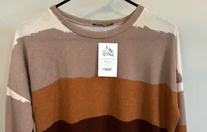 Bom Bom Tri Color Striped Tunic Multiple thumbnail 2