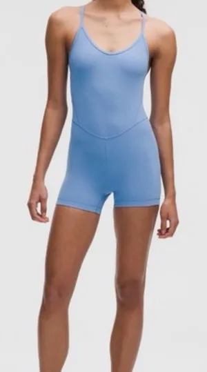 Lululemon Athletica Blue Cross-Back Bodysuit thumbnail 1