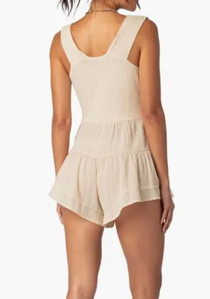 EDIKTED Veronica Textured Cover-Up Romper thumbnail 2