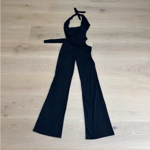Outcast Jumpsuit Halter Neck Cut Outs Rinna Size XL Black thumbnail 4