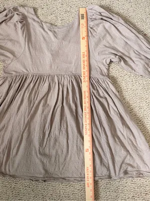 Free People FP Beach Get Obsessed Babydoll Mini‎ Dress Tan Size S thumbnail 10