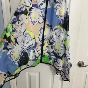 Adrianna papell‎ Blue floral fit flare dress women’s size 6 Vacation travel thumbnail 5