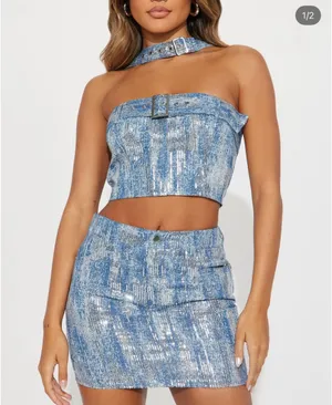 Denim set Blue Size XS thumbnail 1