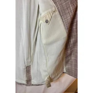 NWOT Maeve by Anthropologie Plaid Double-Breasted Blazer - Taupe/Beige size 8 thumbnail 9