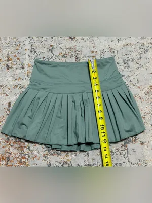 Gold Hinge Pleated Tennis Skirt skort sea green sage Small thumbnail 5