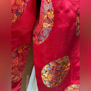 Y2K Chinese medallion Capri pants Red Size XS thumbnail 4