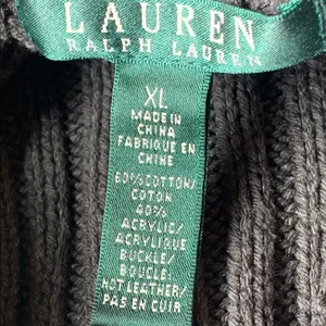 Ralph Lauren Gray Cardigan with Shawl Collar and Side Closure thumbnail 2