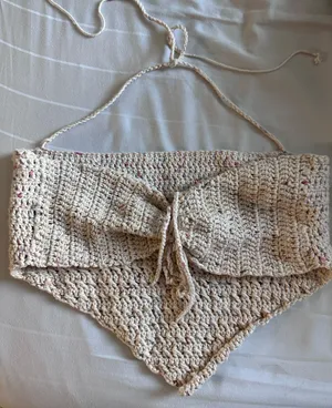 handmade crochet bandana top thumbnail 2