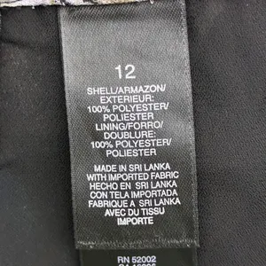 Studio Liz Claiborne Floral High-Low Midi Skirt Black Purple Garden Party Sz 12 thumbnail 6