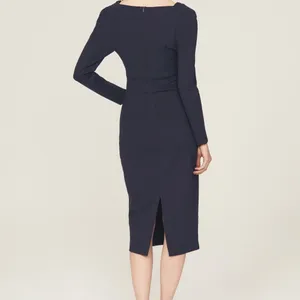 Elliatt Scarlette Navy Blue Cutout Midi‎ Dress Size M thumbnail 6
