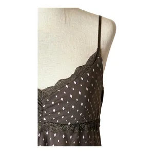 Alfani‎ Nightgown Women Small Brown Pink Diamond Print Lace Trim Slip Intimates thumbnail 5