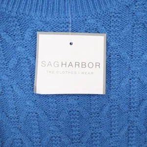 Sag Harbor Sweater Womens XL Sapphire Blue Diamond Cable Knit NEW thumbnail 4