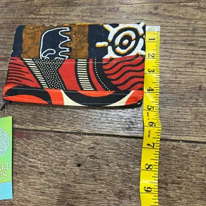 NWT Timbali Crafts Hand Crafted Swaziland Africa Tribal Print Zippered Pouch thumbnail 10