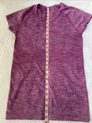 Lululemon Swiftly Tech Short Sleeve Crew Heathered Purple / Magenta Mix Size 6 thumbnail 11