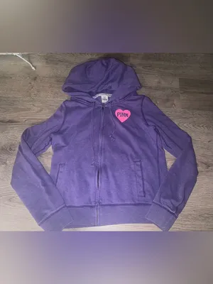 PINK Victoria’s Secret OLD PINK Vintage Y2K STYLE 2011 purple hooded jacket thumbnail 10