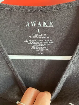 Awake Black Crop Top thumbnail 3