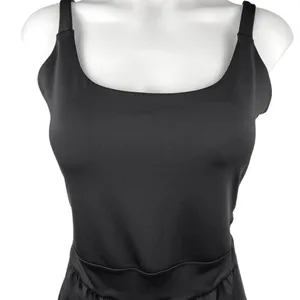 Year of Ours Black Sleeveless Square Neck Athletic Tennis Mini A Line Dress Sz L thumbnail 9