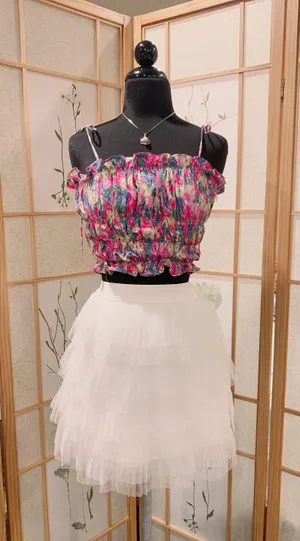flower crop top Multi Size XS thumbnail 1