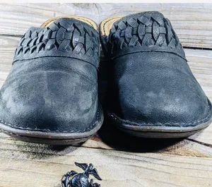 Australia Theresa Black Leather Slip On Clog Mules Size 7 - 1005430 thumbnail 3