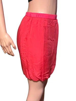 Amorethos pink mesh overlay elastic high waist mini pencil skirt 4/S thumbnail 4