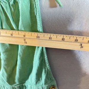 500 |‎ Urban Outfitters Boho Linen Blend Tie Shoulder Romper Green Womens S thumbnail 3
