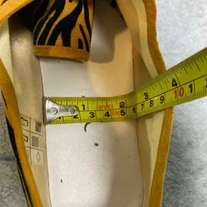 Mango Monki Zebra Print Platform Sneaker‎ Women's Size 9 Yellow Black Animal Lace FLAW thumbnail 15