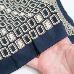 Vintage 80s Casual Corner Geometric Silk Square Scarf Wraps thumbnail 6