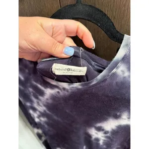 Natural life tie-dye long-sleeve top tunic dress women's large thumbnail 2