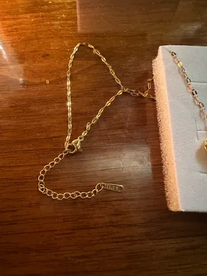18kt Gold Plated Stainless Steel Heart and Cubic Zirconia Pendant Necklace thumbnail 6