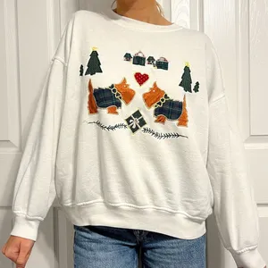 Vintage Christmas Terrior Embroidered Crewneck thumbnail 1