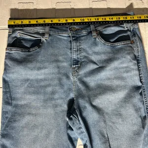 Levi's Signature Heritage Boyfriend Jeans Blue Denim Cuff 14 W32 Distress thumbnail 9