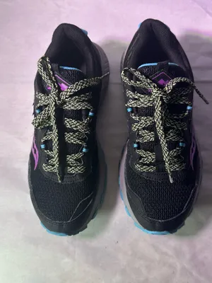 Saucony Women's Black/Purple/Blue Trail Running Shoe thumbnail 4