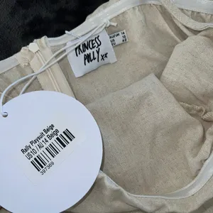 Princess Polly Rally Playsuit in Beige Size 10 New with tag thumbnail 11