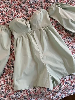 Vestique Mint Off Shoulder Romper thumbnail 4