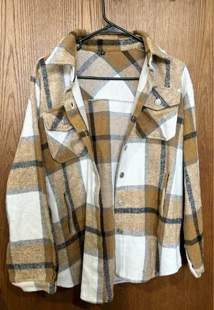 Amazon Button Down Plaid Shacket thumbnail 1