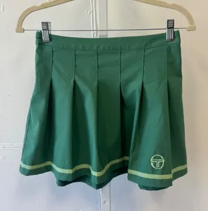 Sergio Tacchini Kalkman Pleated Tennis Skirt in Green‎ Small Golf Athleisure thumbnail 1