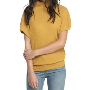 We The Free People Size S Top Madeline Anthro Relaxed Golden Haze Yellow Women's thumbnail 2