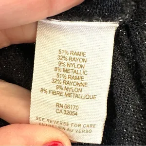 Free People black glitter button cardigan thumbnail 8