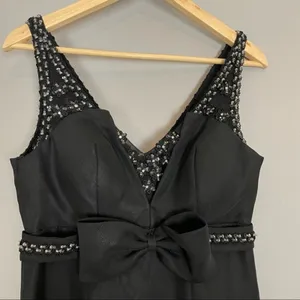 Vintage Dress Witchy Gothic Sleeveless Handmade Sparkle Retro Maxi Unique Retro‎ thumbnail 11