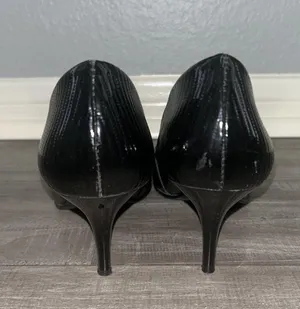 Westies Black Slip On Peep Toe Business Casual Heels Size 8 thumbnail 3