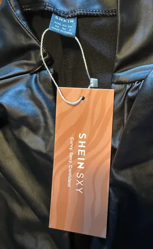 SHEIN faux leather skort black thumbnail 2