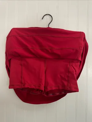LULULEMON Pace Rival Mid-Rise Skirt in Red Alabama BAMA Logo Size 0 thumbnail 6