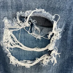 American Eagle Outfitters Blue Skinny Jeans with Distressed Details thumbnail 5