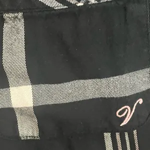 Victoria's Secret Black & White Plaid Button-Up Pajama Set thumbnail 4