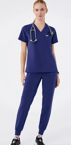 Figs Catarina one pocket scrub top women’s nurse scrubs navy blue Size XL thumbnail 1