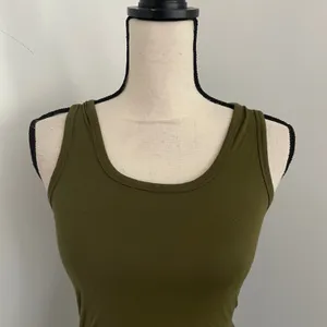 Venus Green Racerback‎ Dress XS Ruched Side Sleeveless Midi Minimalist Bodycon Coverup thumbnail 2