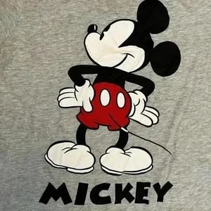 NWOT Disney Mickey Mouse 'Hey Mickey' Front & Back Print Tee Gray XL/XXL thumbnail 5