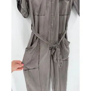 Young Fabulous & Broke Jumpsuit Womens Small Gray Tencel Utility‎ Cargo Gorpcore thumbnail 4